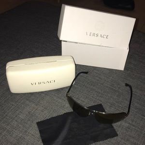 Versace aviator pilot sunglasses bronze mirror